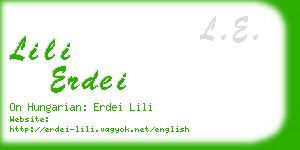 lili erdei business card